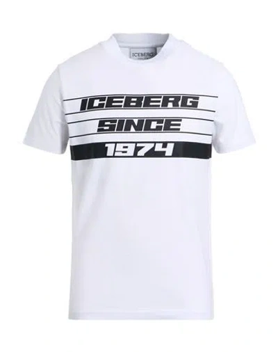 Iceberg Man T-shirt White Size M Cotton