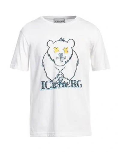 Iceberg Man T-shirt White Size Xxl Cotton