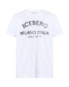 Iceberg Man T-shirt White Size Xxl Cotton In Gray