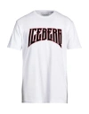 Iceberg Man T-shirt White Size Xxl Cotton, Elastane