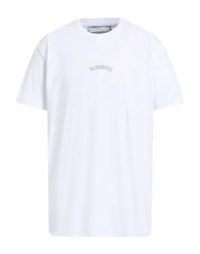 Iceberg Man T-shirt White Size Xxl Cotton In Red