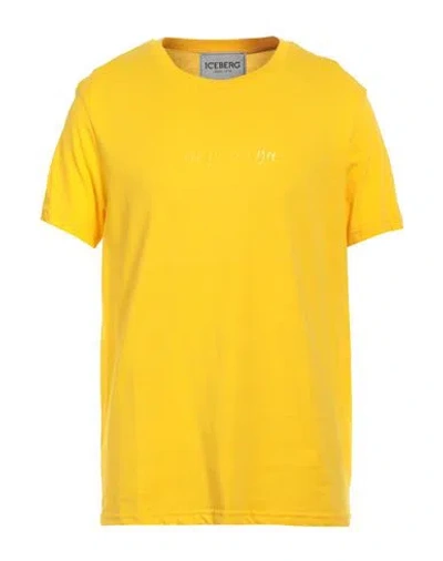 Iceberg Man T-shirt Yellow Size Xl Cotton