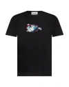 Iceberg Man T-shirt Black Size M Cotton, Elastane