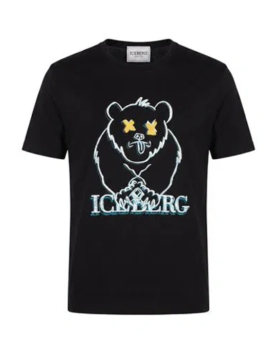 Iceberg Man T-shirt Black Size Xl Cotton
