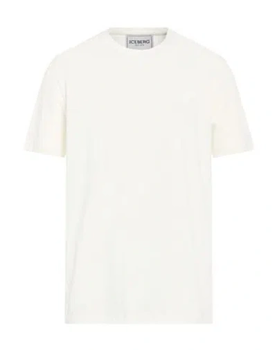 Iceberg Man T-shirt Ivory Size Xl Cotton In White