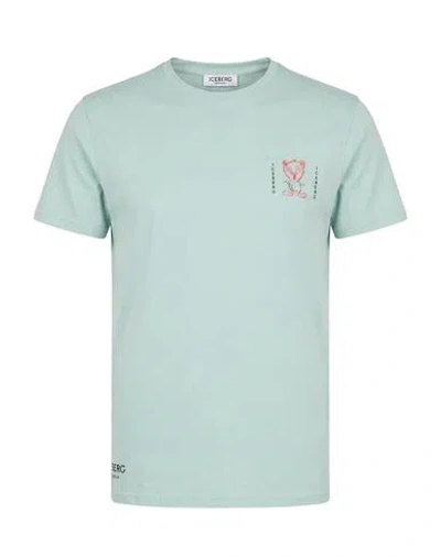Iceberg Man T-shirt Light Green Size Xxl Cotton