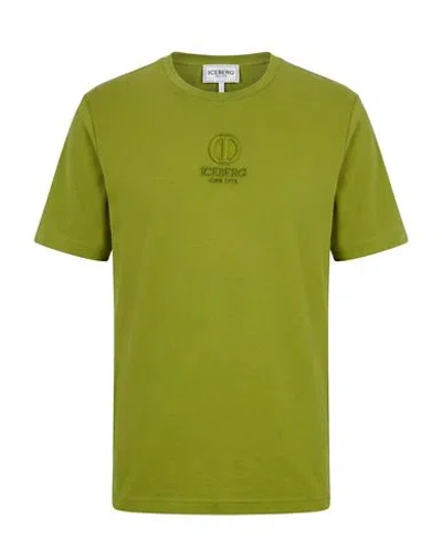 Iceberg Man T-shirt Lime Green Size Xl Cotton