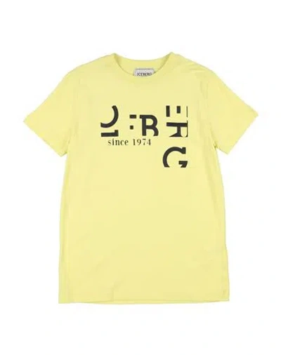 Iceberg Man T-shirt Yellow Size 10 Cotton