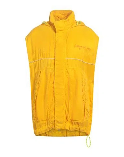 Iceberg Man Vest Yellow Size 40 Cupro