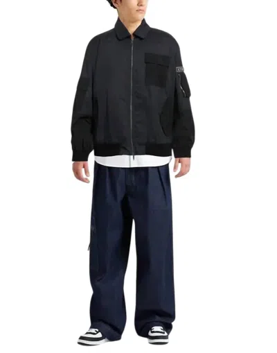 Iceberg Men's Bomber Jacket In Navy Black