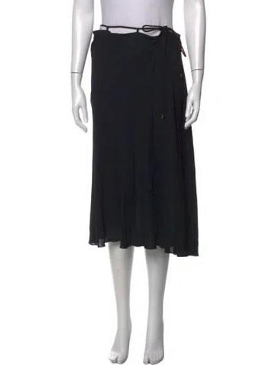 Pre-owned Iceberg Midi Length Skirt In Black