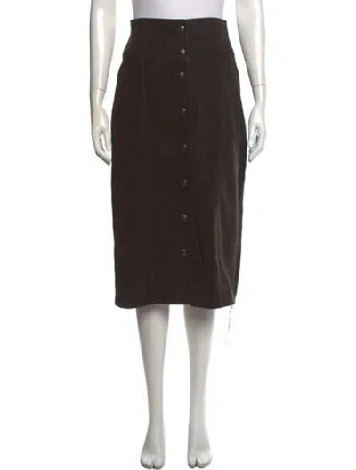 Pre-owned Iceberg Midi Length Skirt In Brown
