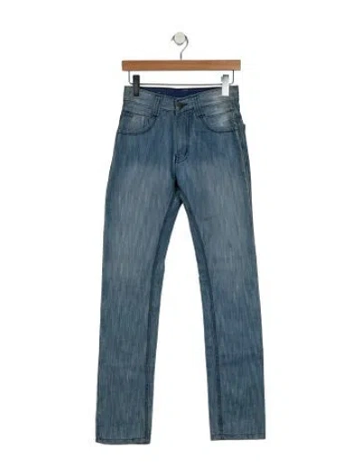 Pre-owned Iceberg Mid-rise Straight Leg Jeans In Blue