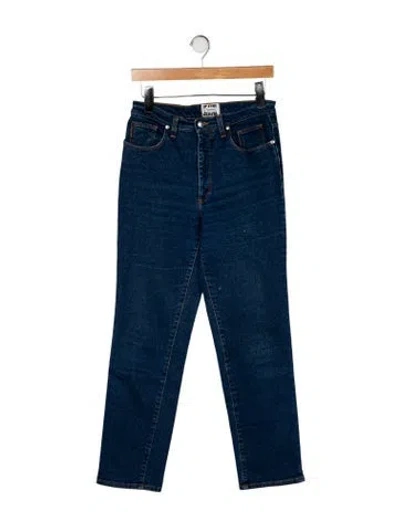 Pre-owned Iceberg Mid-rise Straight Leg Jeans In Blue