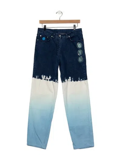 Pre-owned Iceberg Mid-rise Straight Leg Jeans In Blue