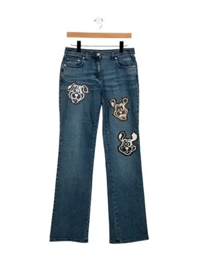 Pre-owned Iceberg Mid-rise Wide Leg Jeans In Blue