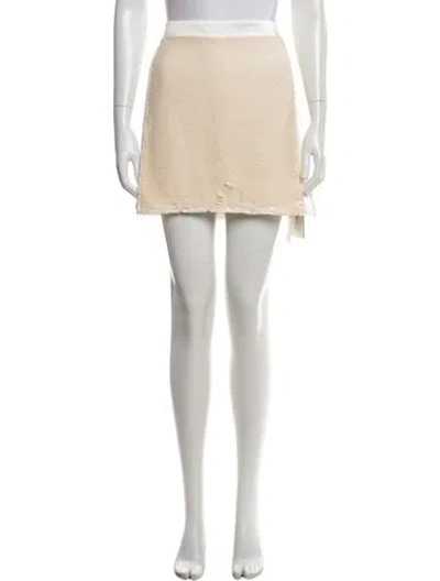 Pre-owned Iceberg Mini Skirt W/ Tags In Neutrals