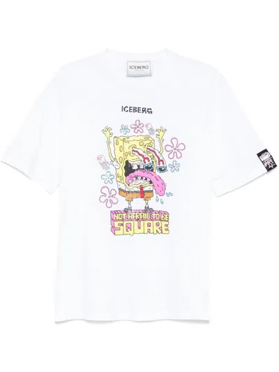 Iceberg Motif-print T-shirt In White