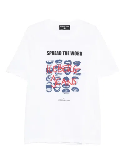 Iceberg Mouth-print T-shirt In White