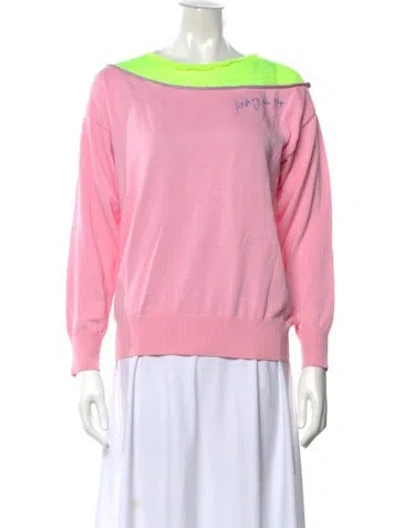 Pre-owned Iceberg Off-the-shoulder Sweater W/ Tags In Pink