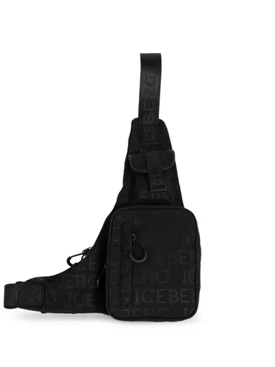 Iceberg One-shoulder Backpack In Black