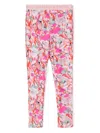 Iceberg Paint Tube-print Logo-waistband Leggings In Pink