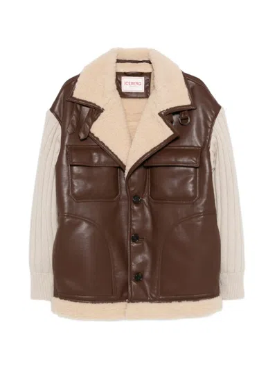 Iceberg Panelled Coat In Multi