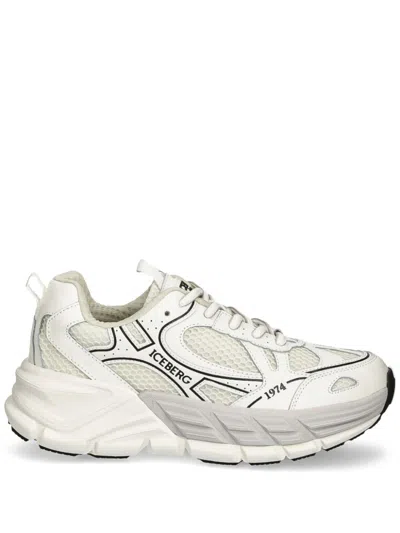 Iceberg Panelled Sneakers In White