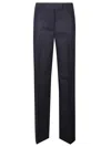 Iceberg Pleated Zipper Casual Pants In Blue