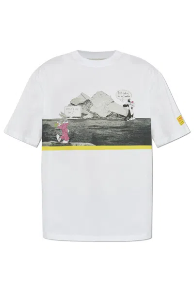 Iceberg Pattern-printed Crewneck T-shirt In White