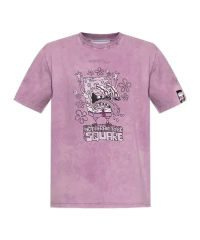 Iceberg Pattern-printed Crewneck T-shirt In Pink