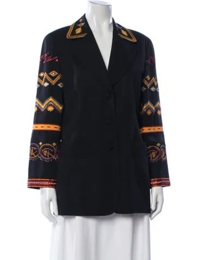 Pre-owned Iceberg Patterned Blazer In Blue
