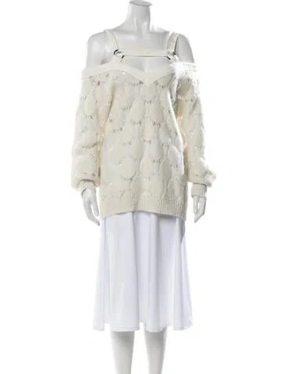 Pre-owned Iceberg Patterned V-neck Sweater In Neutrals