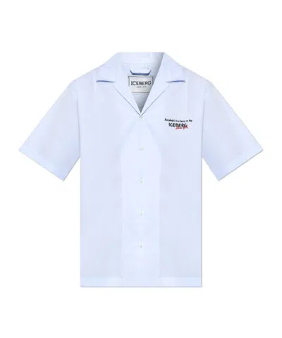 Iceberg X Peanuts Cotton Shirt In Blue