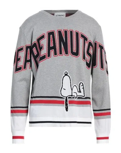 Iceberg Peanuts Man Sweater Grey Size 3xl Cotton