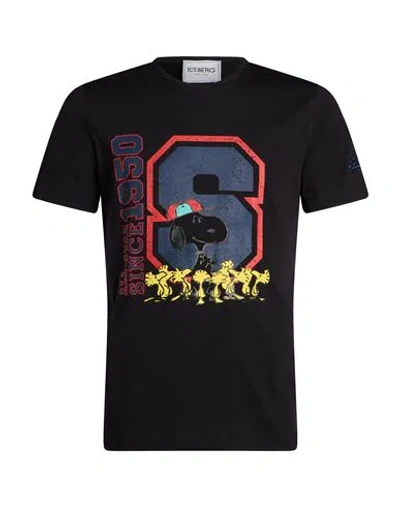 Iceberg Peanuts Man T-shirt Black Size Xl Cotton