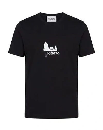 Iceberg Peanuts Man T-shirt Black Size Xl Cotton