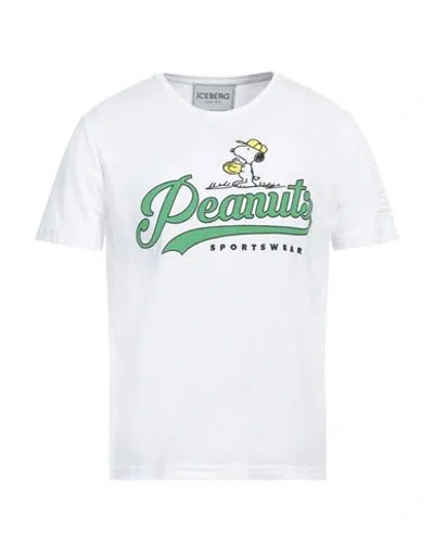 Iceberg Peanuts Man T-shirt White Size Xl Cotton, Polyester