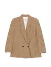 Iceberg Pinstripe Double-breasted Blazer In Multi