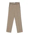 Iceberg Plaid Casual Pants In Brown