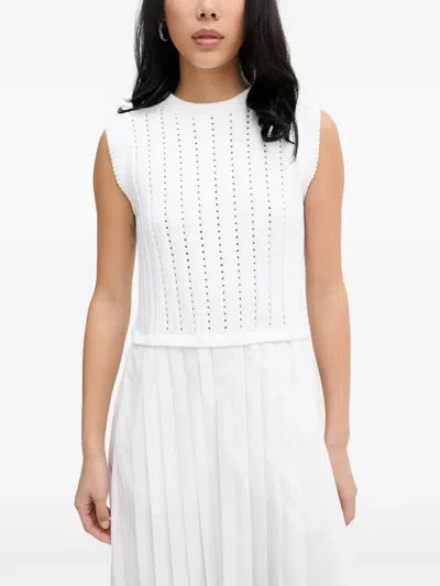 Iceberg Pleated Midi Dress In White