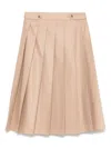 Iceberg Pleated Midi Skirt In Neutral