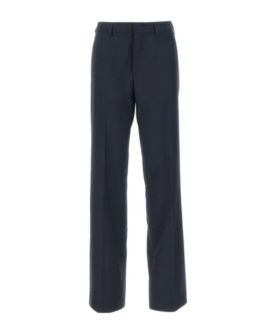 Iceberg Pleated Zipper Casual Pants In Blue