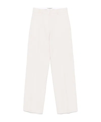 Iceberg Pleated Zipper Casual Pants In Neutral