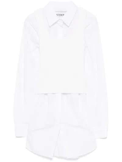Iceberg Poplin Shirt Set In White
