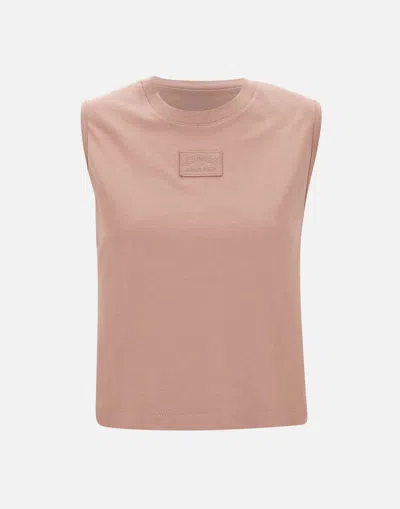 Iceberg Powder Pink Sleeveless Cotton Top
