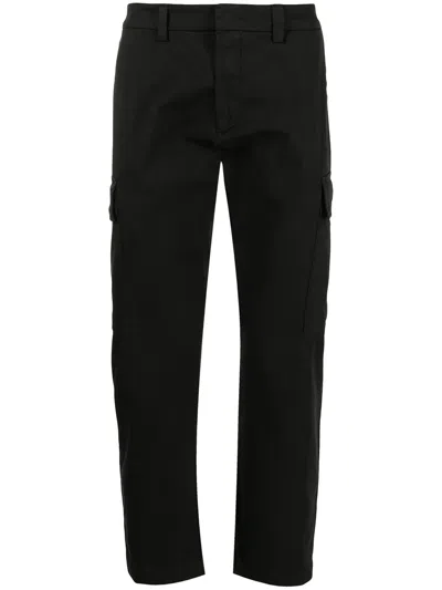 Iceberg Pressed-crease Stretch-cotton Tailored Trousers In Schwarz