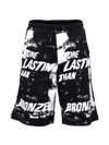 Iceberg Printed Drawstring Shorts In Black