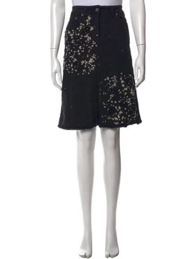 Pre-owned Iceberg Printed Mini Skirt In Black