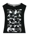 Iceberg Printed Sleeveless T-shirt In Black